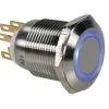 Velleman Drucktaster Edelstahl 19 Mm Mit Blauer Ringbeleuchtung - RC Elektronic