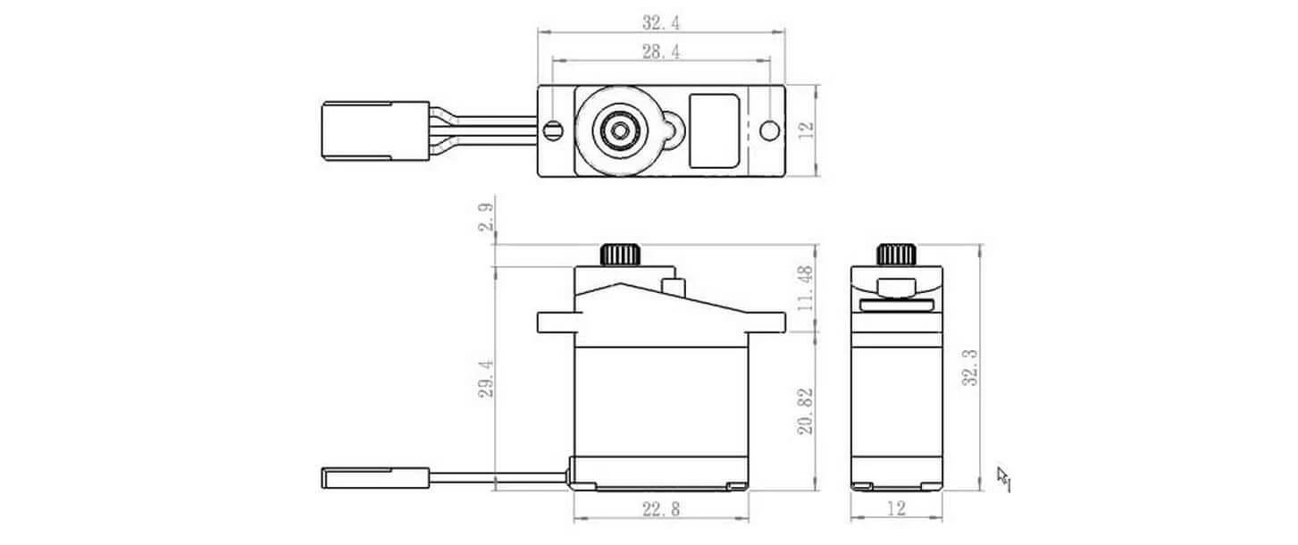 Savöx Micro Servo SH-0255MG+ Digital, Metall-Getriebe, 3.9 Kg - Servo ⋅ Kreisel 3 Savöx Micro Servo SH-0255MG+ Digital, Metall-Getriebe, 3.9 Kg - Servo ⋅ Kreisel – Bild 3