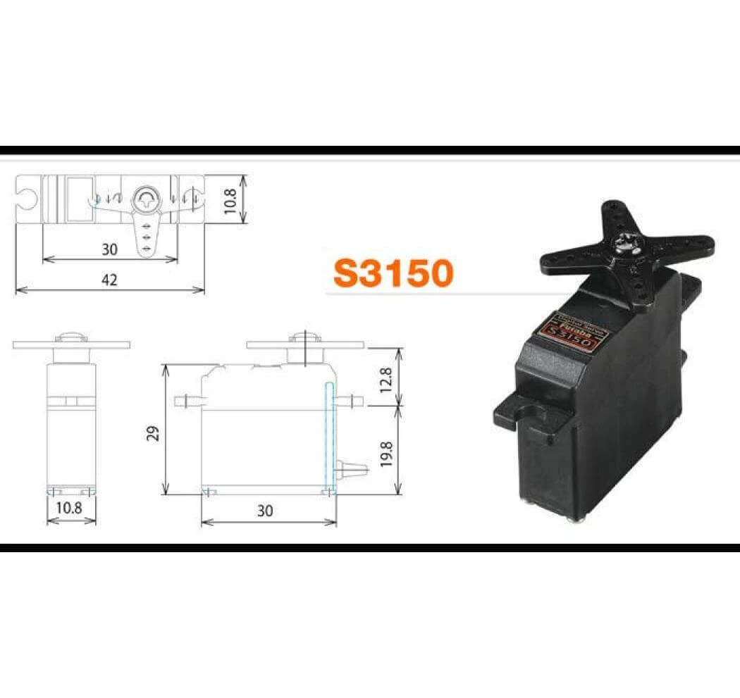 Futaba Servo S3150 Digital - Servo ⋅ Kreisel 2 Futaba Servo S3150 Digital - Servo ⋅ Kreisel – Bild 2